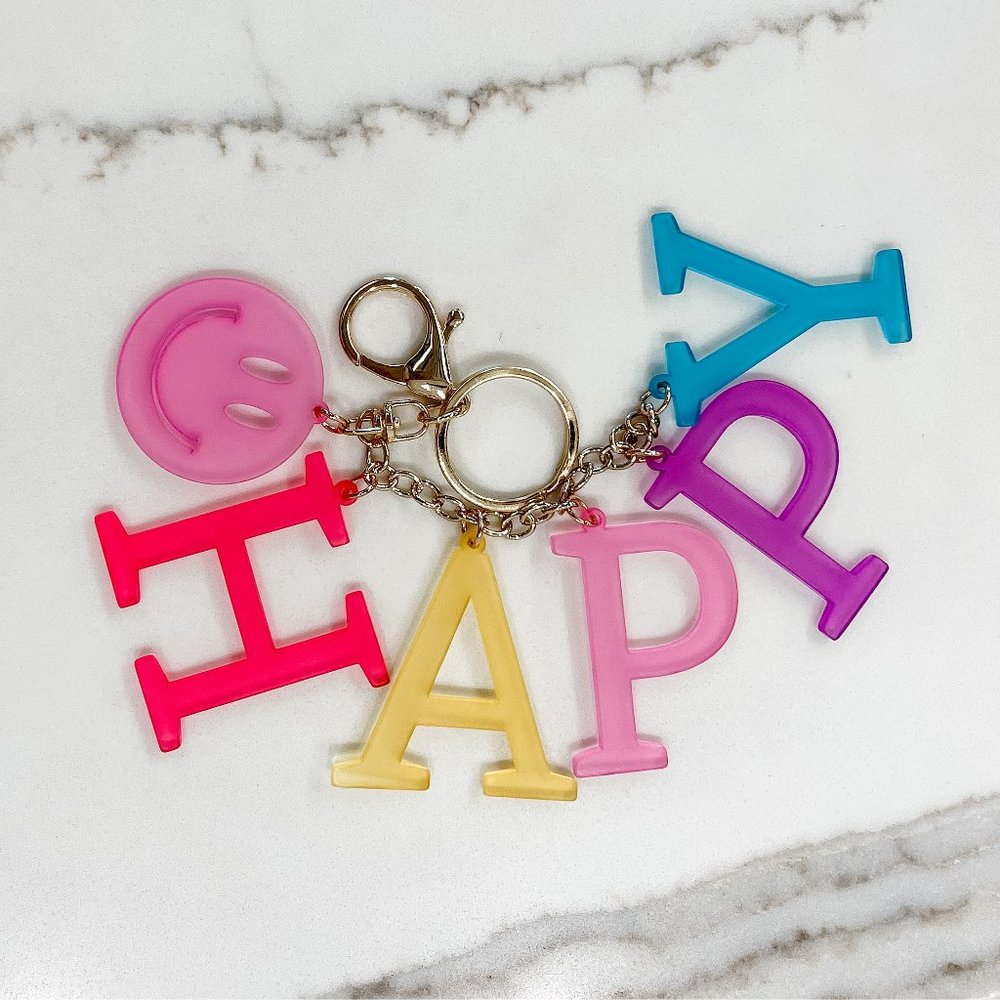 Happy Smiley Face Keychain